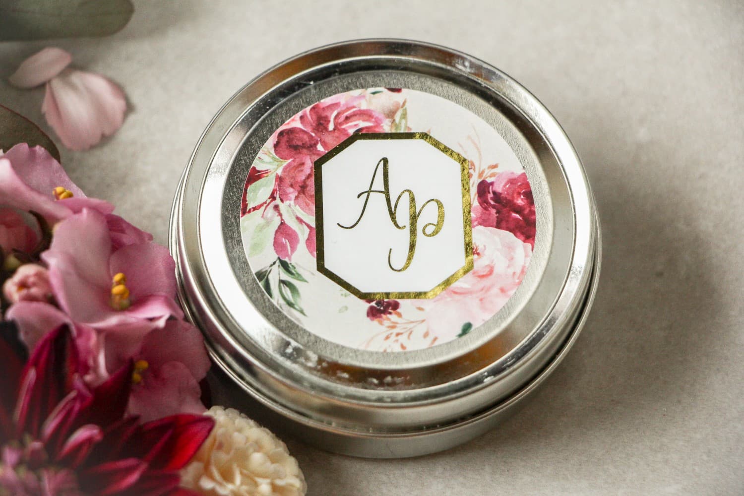 Świeczka Sojowa Lotus nr 2 – Podziękowanie dla Gości z Piwoniami Glamour