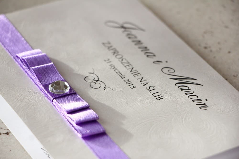 Zaproszenie Ślubne Amaretto nr 7 – Glamour z Kokardą - 3