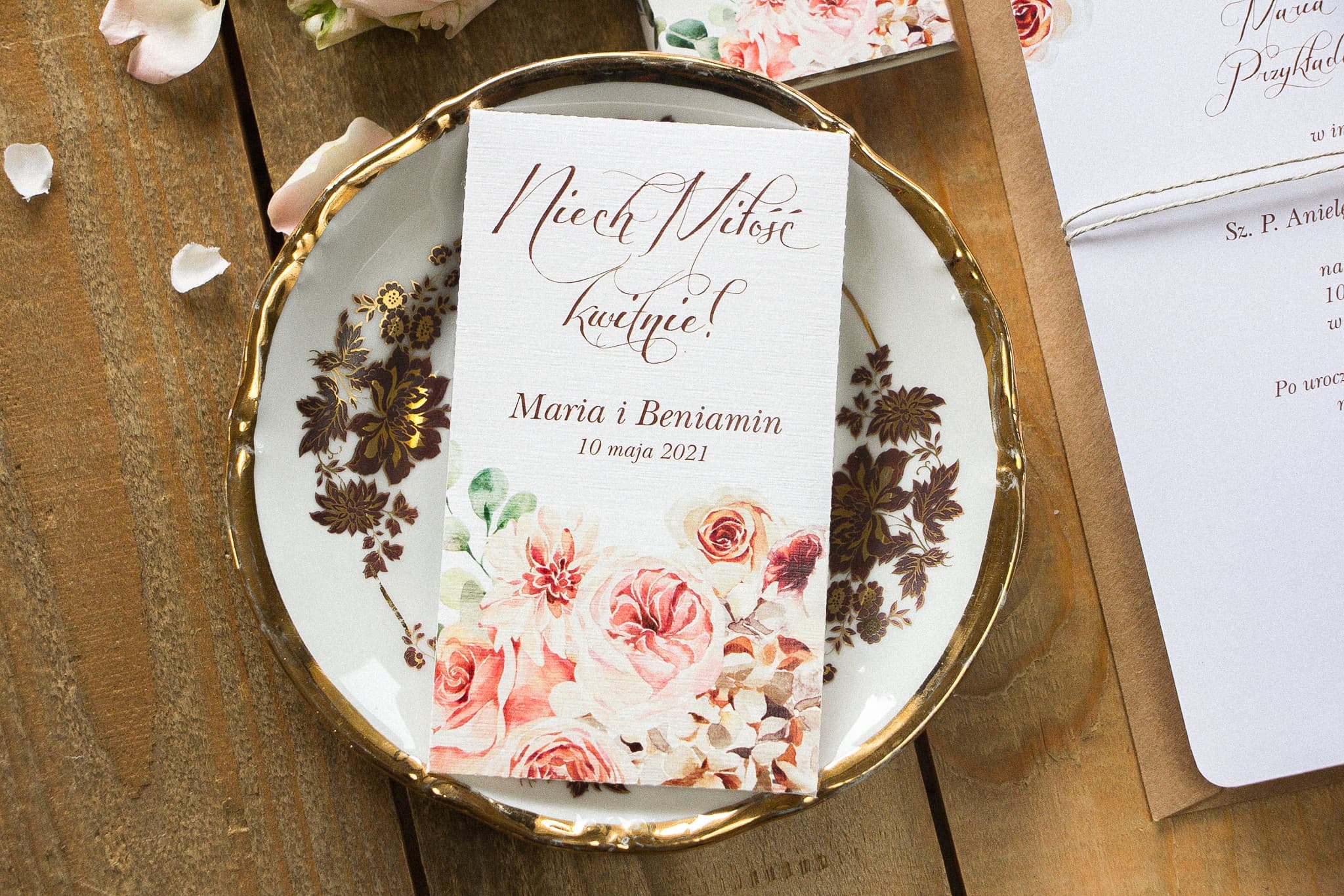 Nasiona Niezapominajki w Torebce z Różowym Bukietem | Eko Podziękowania dla Gości Weselnych | Indygo nr 7