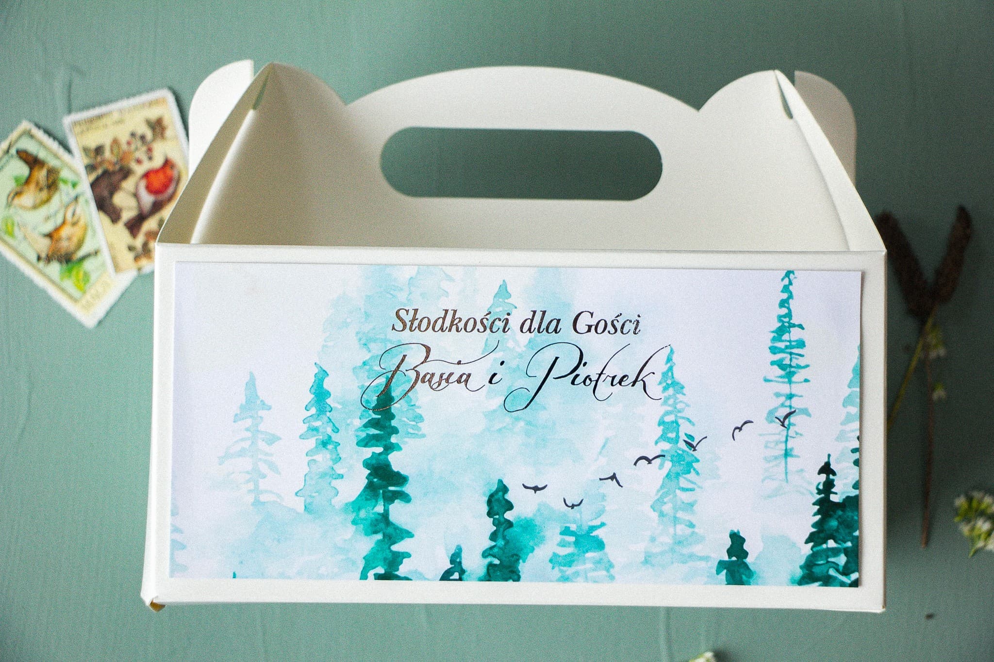 Eleganckie Pudełka na Ciasto Weselne Srebrzone Glamour | Opakowania na Podziękowania dla Gości | Pastelowe nr 7