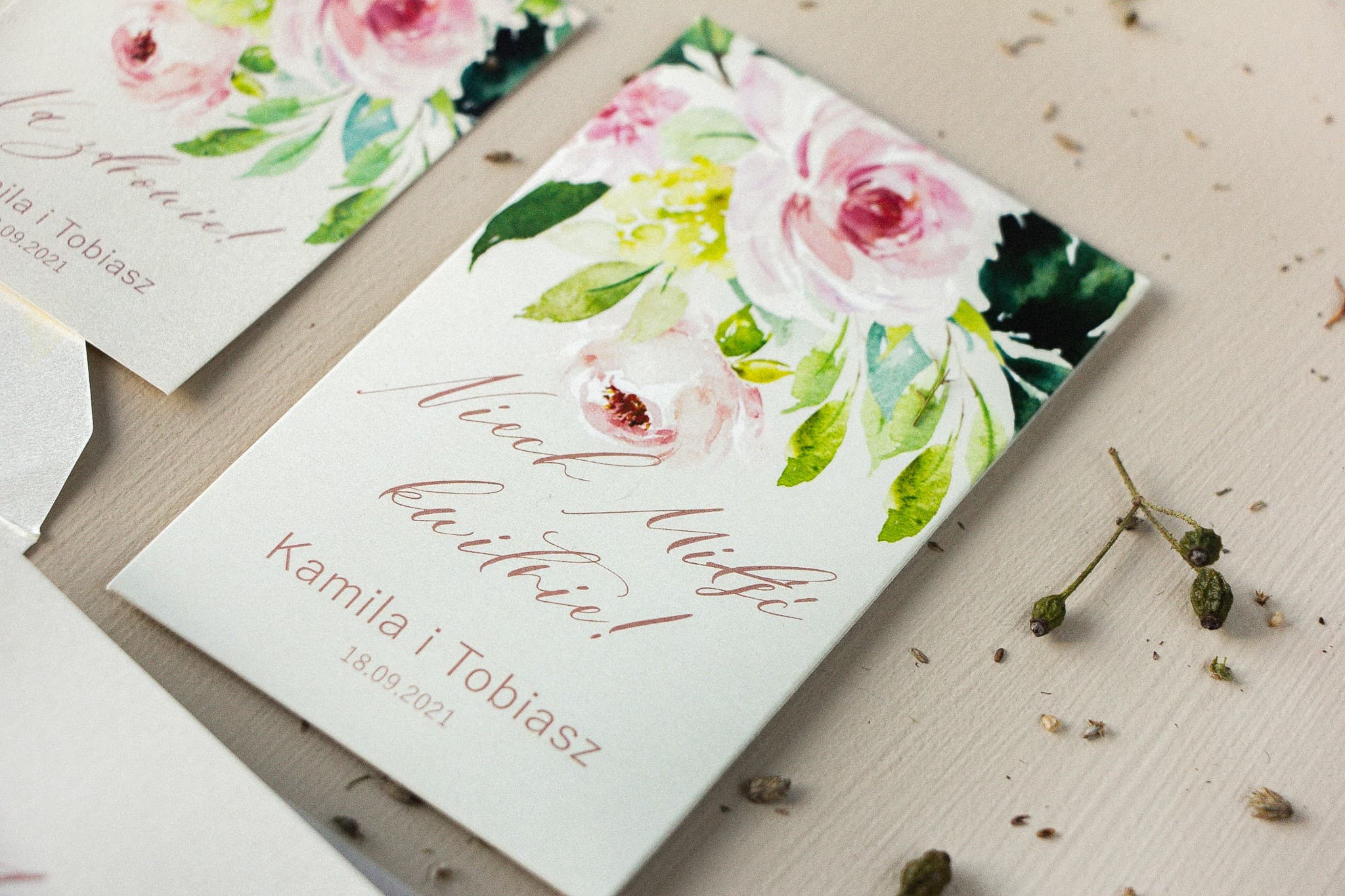 Nasionka Niezapominajki Podziękowania dla Gości | Upominki Weselne z Motywem Piwonii | Opal nr 8