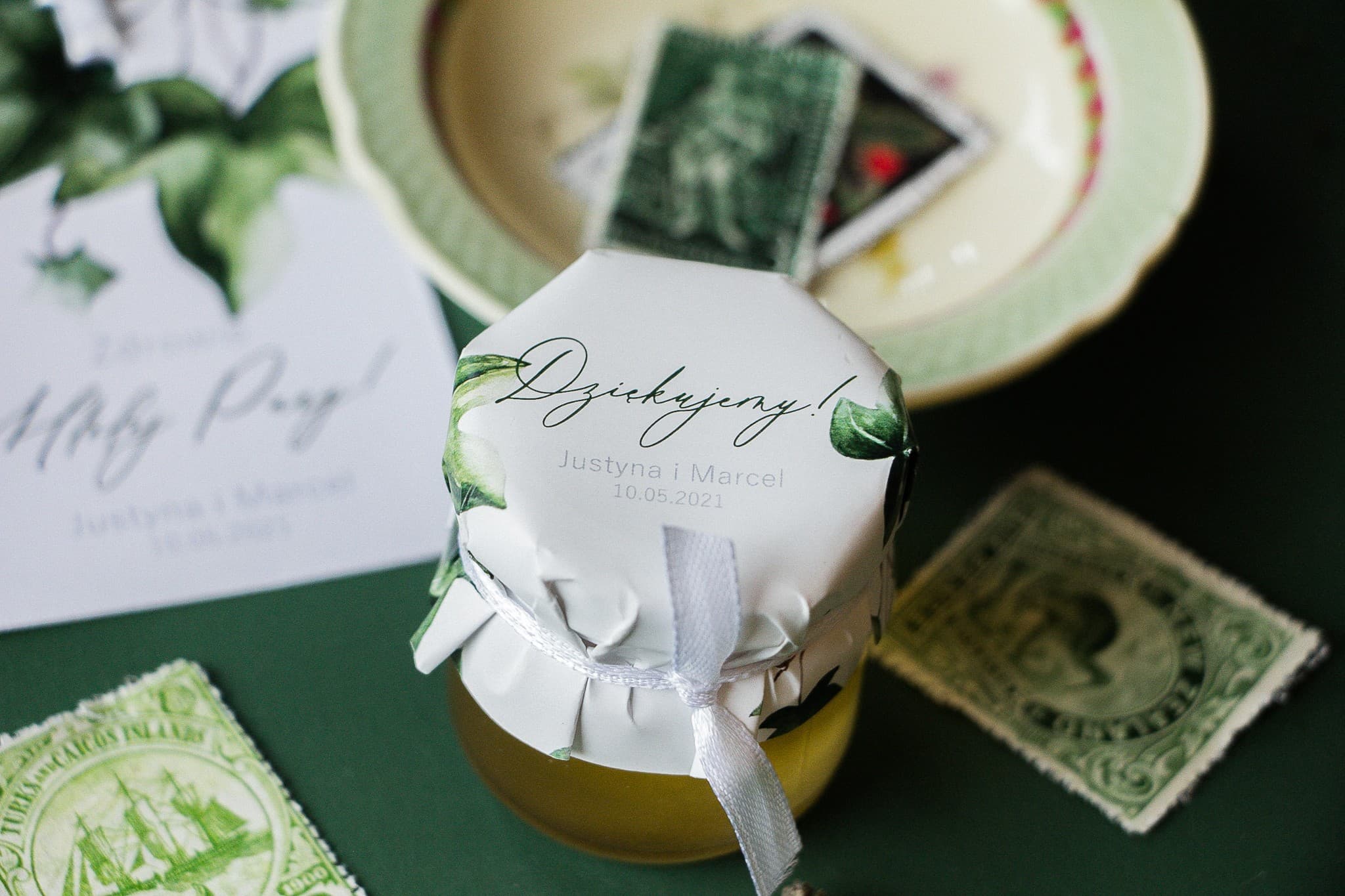 Miodzik Podziękowanie dla Gości Soft nr 2 – Naturalny Upominek z Bluszczem Greenery