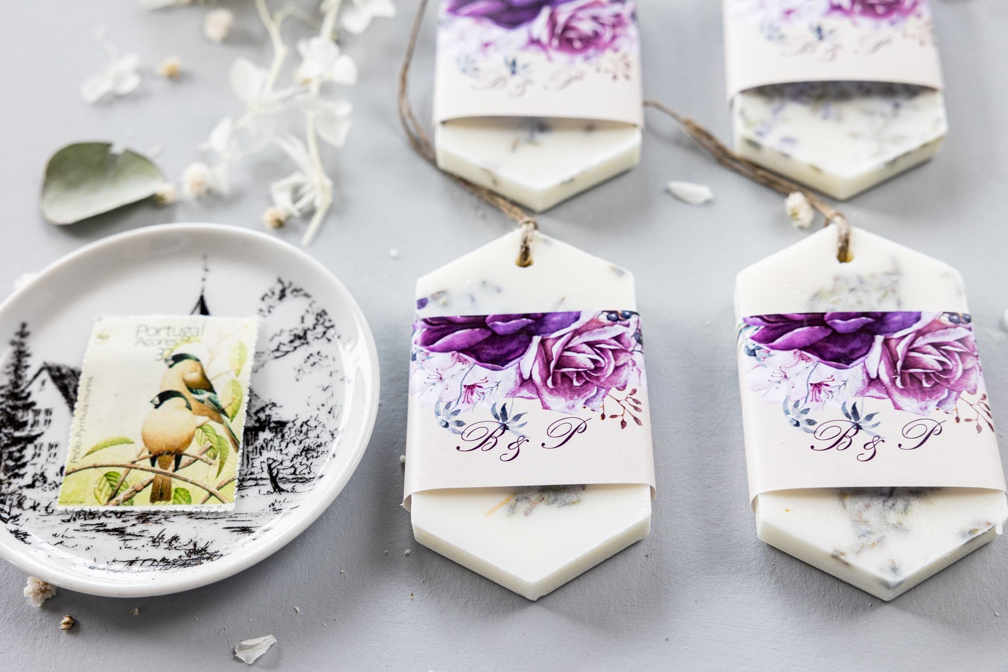 Zapachowe Zawieszki Sojowe z Lawendą | Podziękowania dla Gości Weselnych | Korani nr 5 - 3