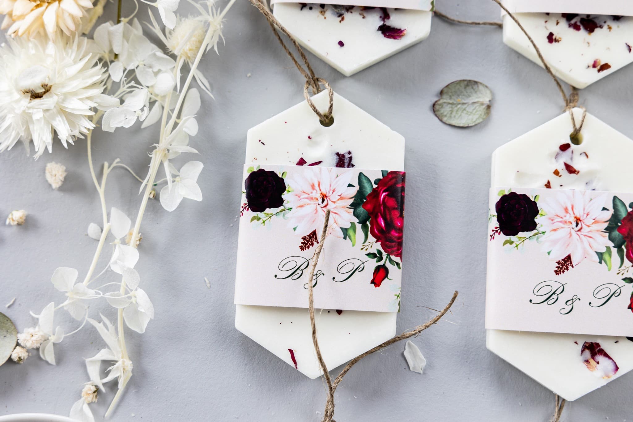 Zapachowe Zawieszki Sojowe z Kwiatami | Eleganckie Podziękowania dla Gości Weselnych | Korani nr 4 - 3