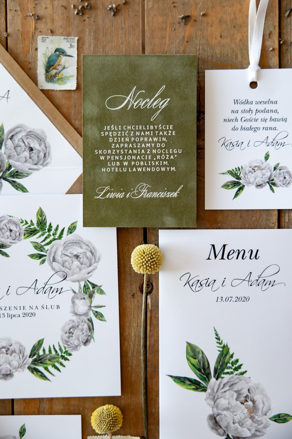 Welurowe Bileciki, Zawieszki na Alkohol, Podziękowania dla Gości | Ekskluzywne Dodatki Ślubne | Kalia nr 8