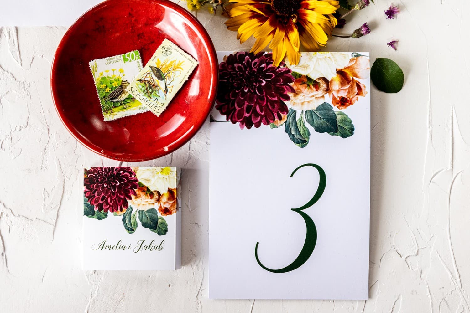 Czekoladki Ślubne z Daliami | Personalizowane Podziękowania dla Gości Weselnych | Korani nr 13 - 3