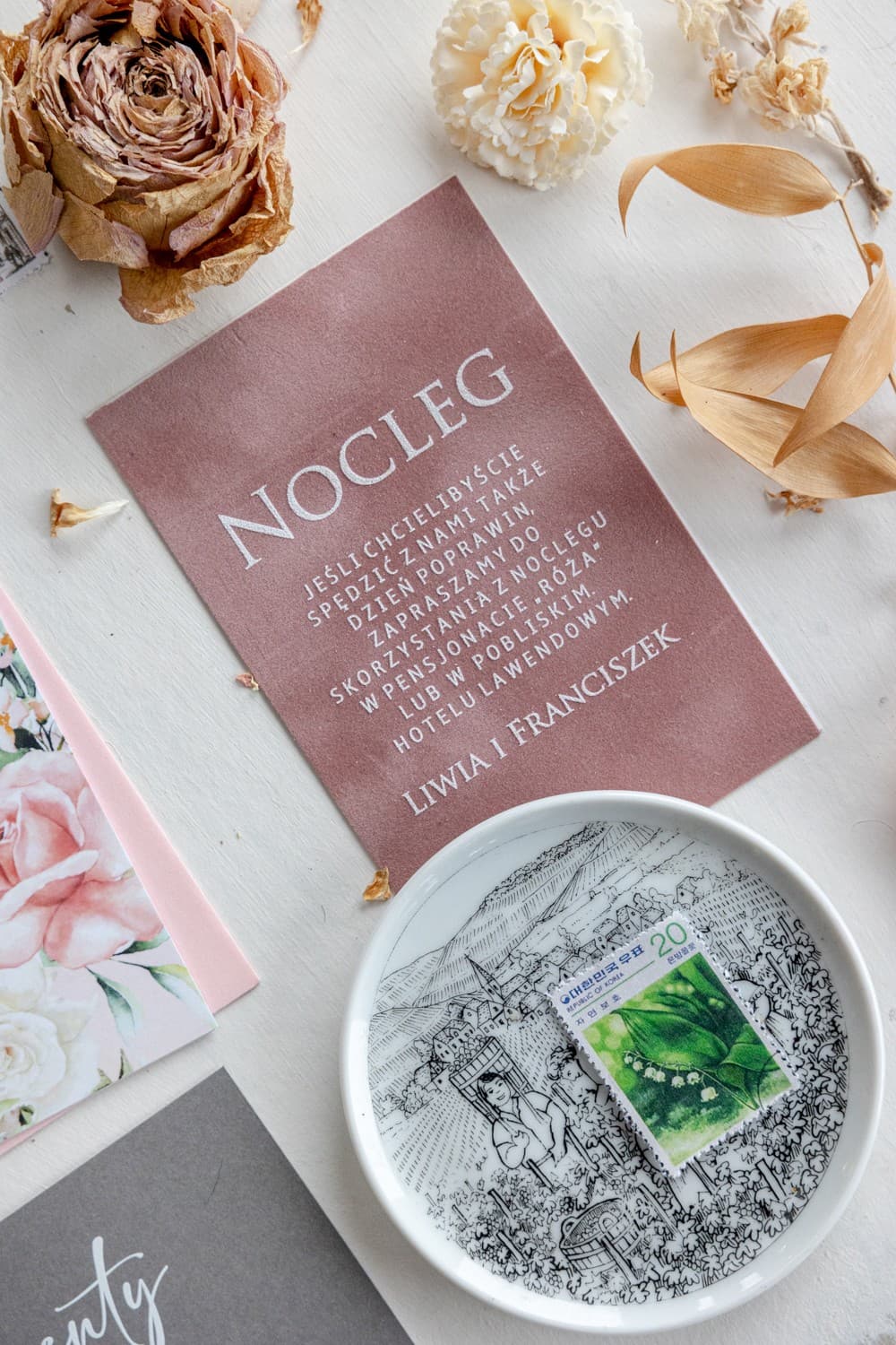 Welurowe Bileciki Podziękowania dla Gości Szafirowe | Eleganckie Zawieszki na Prezent | Szafirowe nr 15