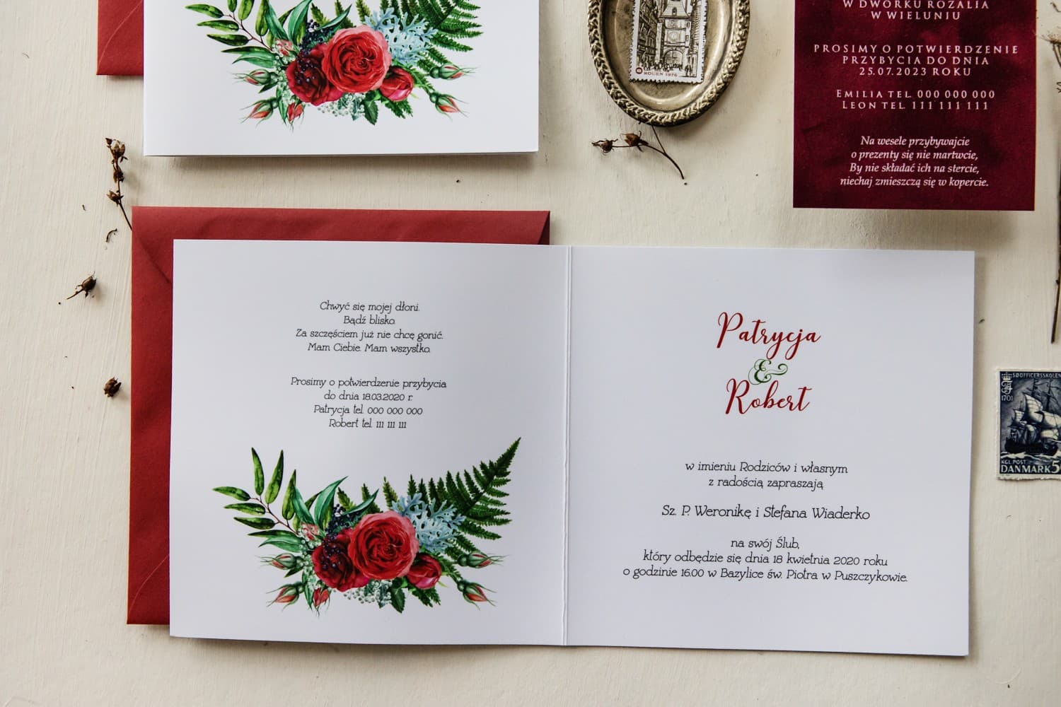 Zaproszenia Ślubne Cykade nr 1 – Fiolet i Złocenie