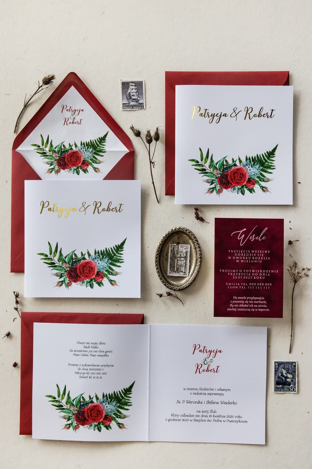 Zaproszenia Ślubne Cykade nr 1 – Fiolet i Złocenie