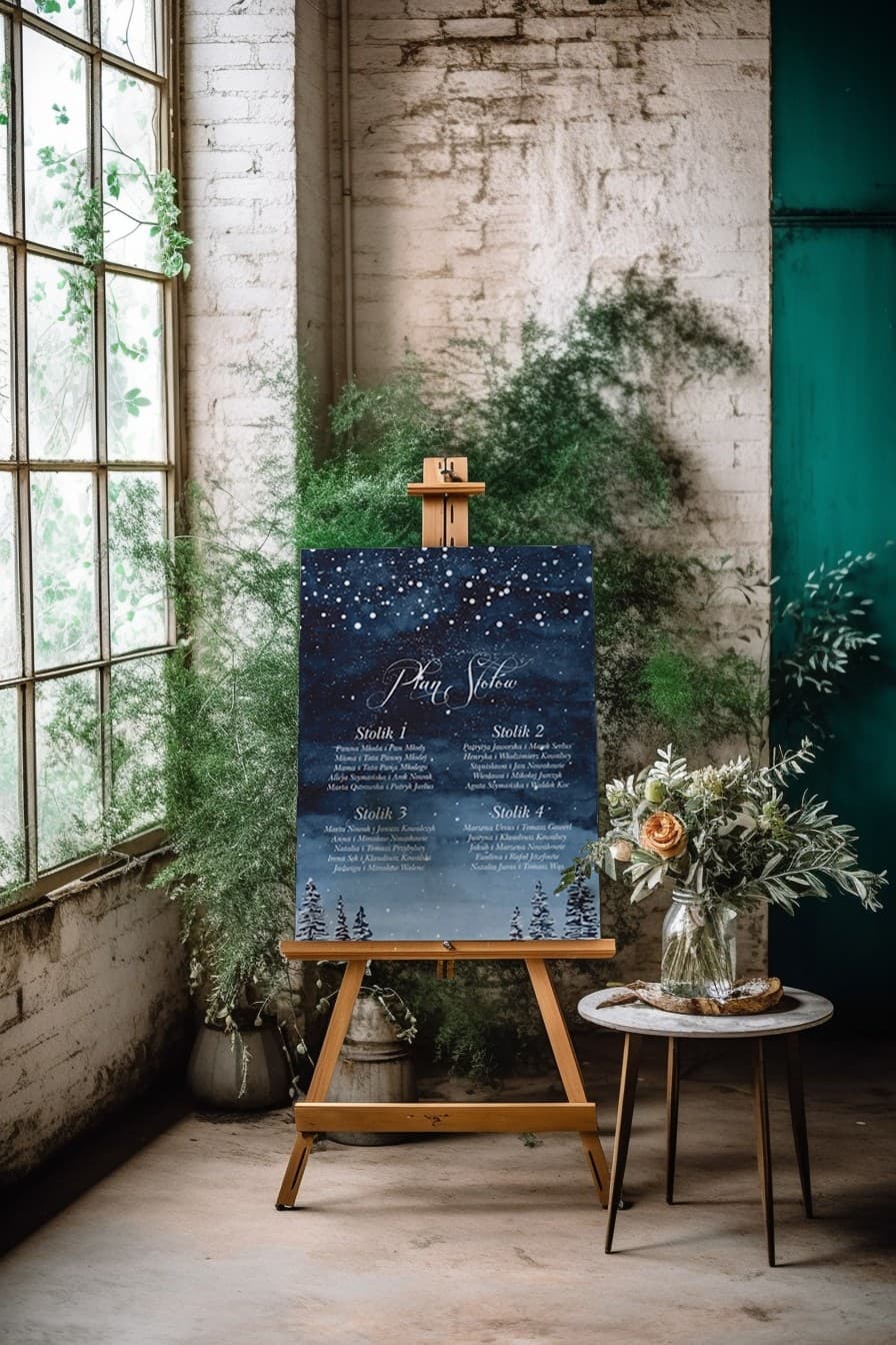 Plan Stołów Weselnych Glamour Pastelowy | Tablica Gości, Rozpiska Stołów na Wesele | Pastelowe nr 6