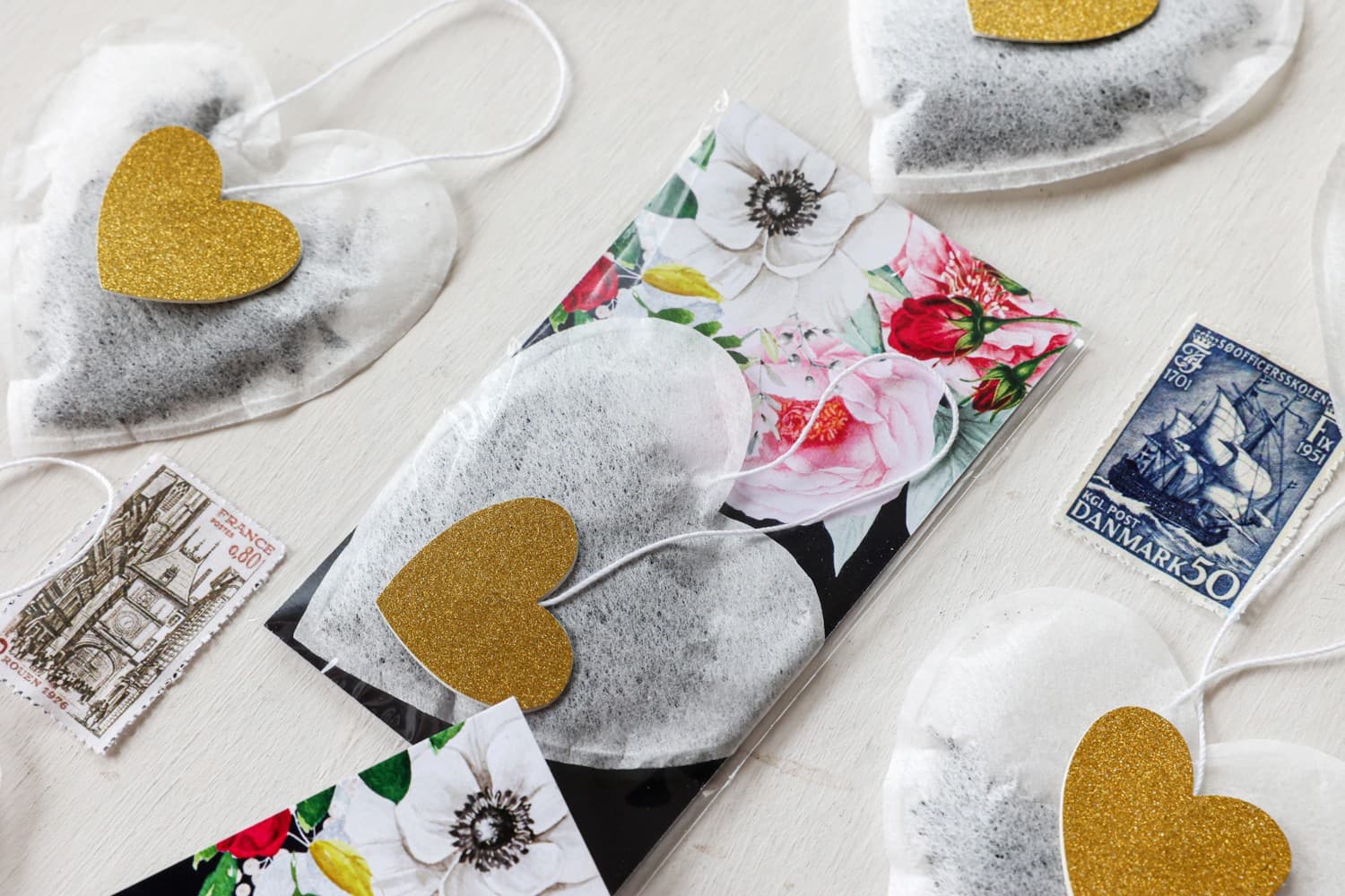 Personalizowana Herbata Serce z Piwoniami | Podziękowania dla Gości Weselnych, Upominki | Szafirowe nr 4 - 2