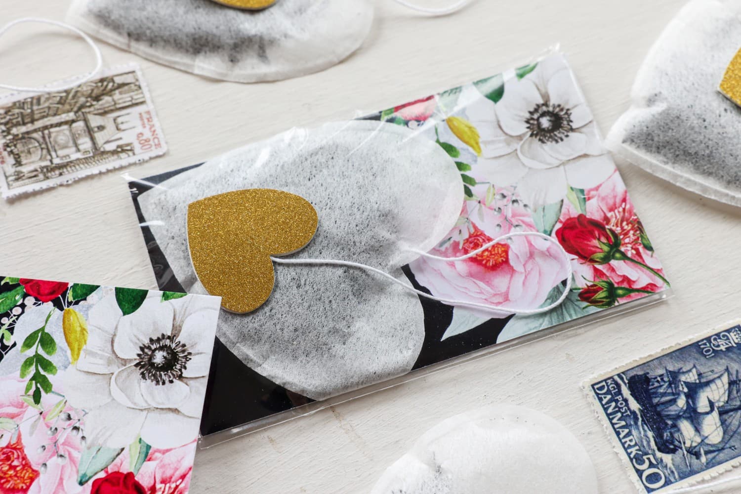 Personalizowana Herbata Serce z Piwoniami | Podziękowania dla Gości Weselnych, Upominki | Szafirowe nr 4 - 3