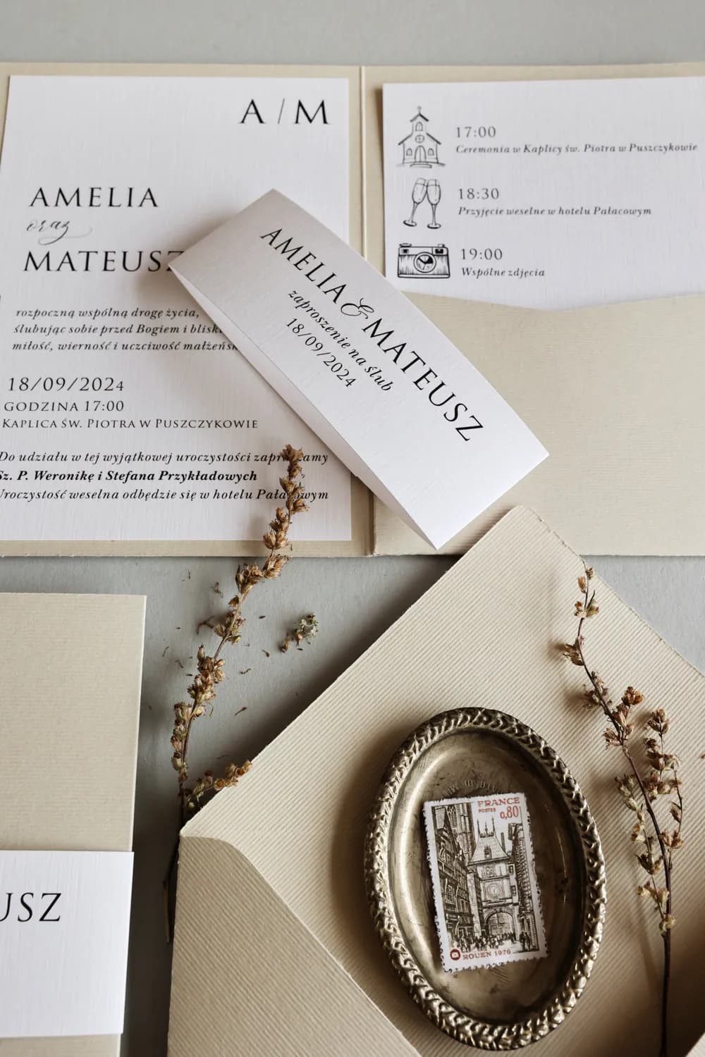 Zaproszenia Na Wesele Kraft nr 11 – Minimalizm z Owijką - 3