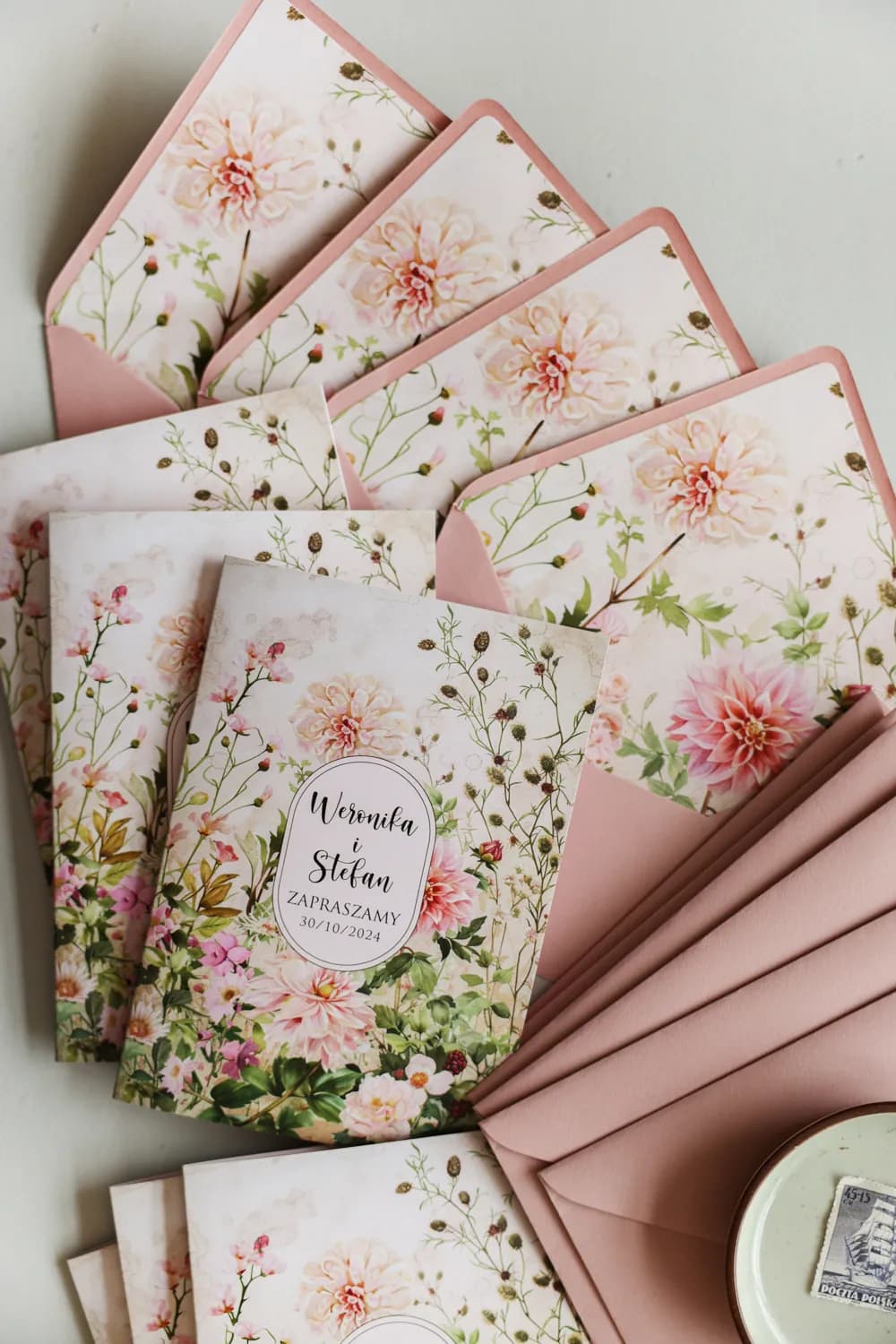 Zaproszenie Weselne Impresja nr 13 – Pastelowe Peonie - 3