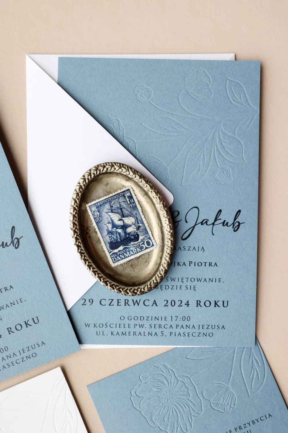 Próbka Zaproszenia Karmen nr 3 – Letterpress i Papier Bawełniany