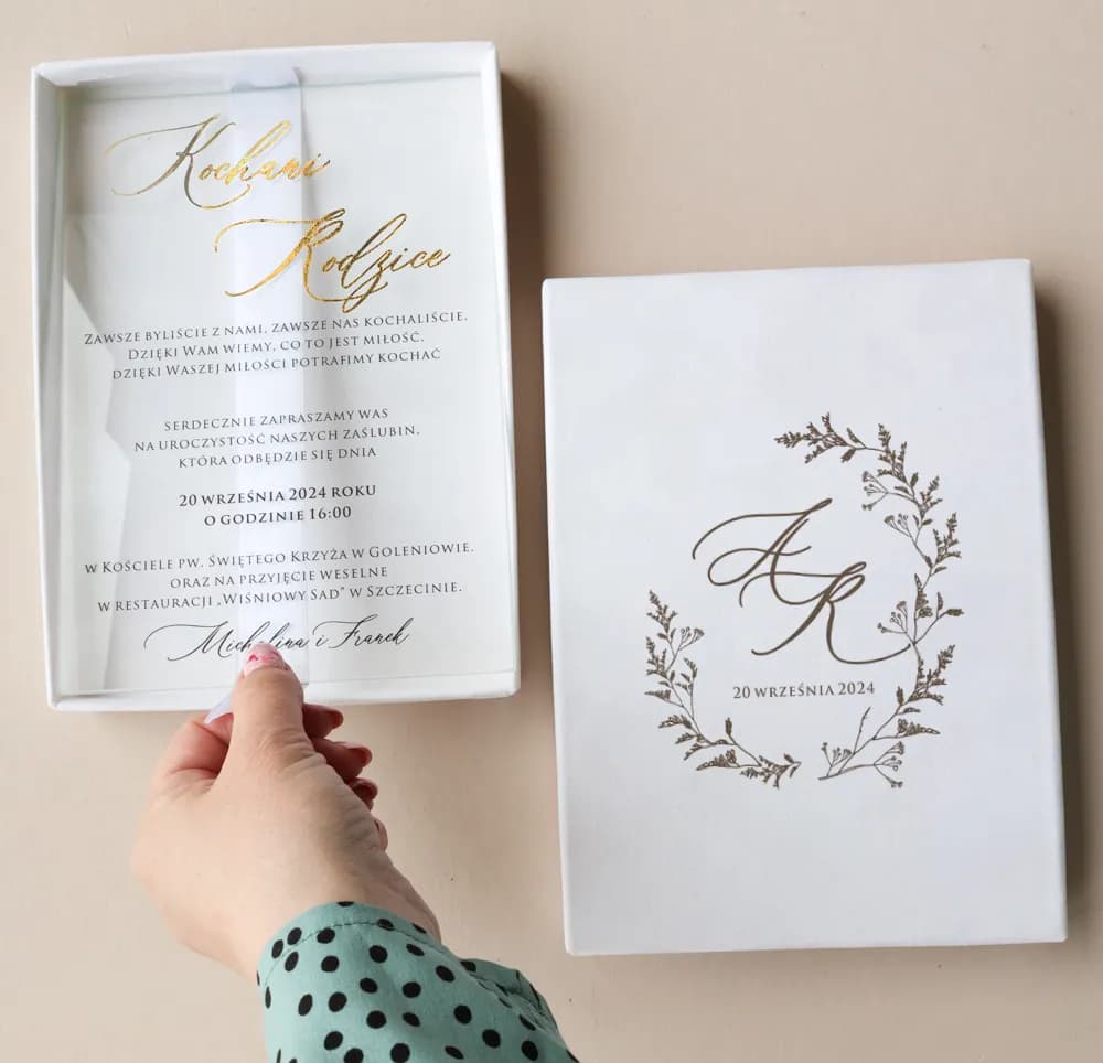 Podziękowania dla rodziców na szkle ze złoceniem w welurowym pudełku – Ruskus nr 2