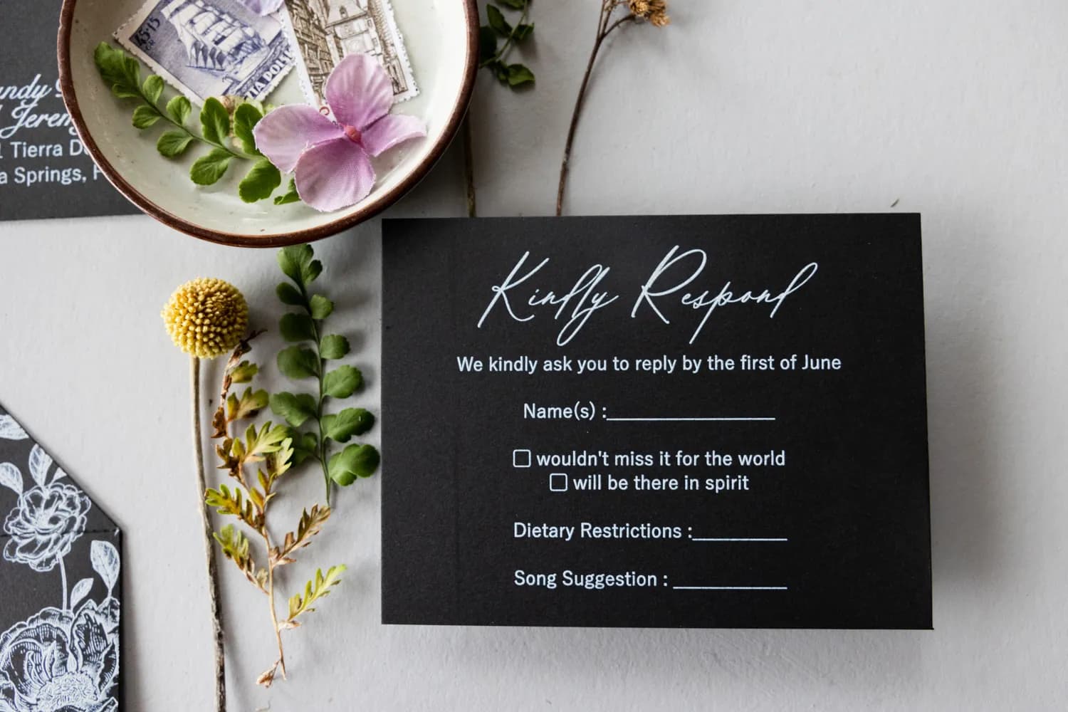 Zaproszenia na Wesele Natura PR24 – Szklane Karty w Stylu Glamour - 3