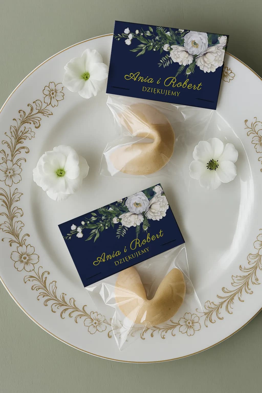 Ciasteczka z wróżbą granatowe ze złoceniem – Ruskus nr 3