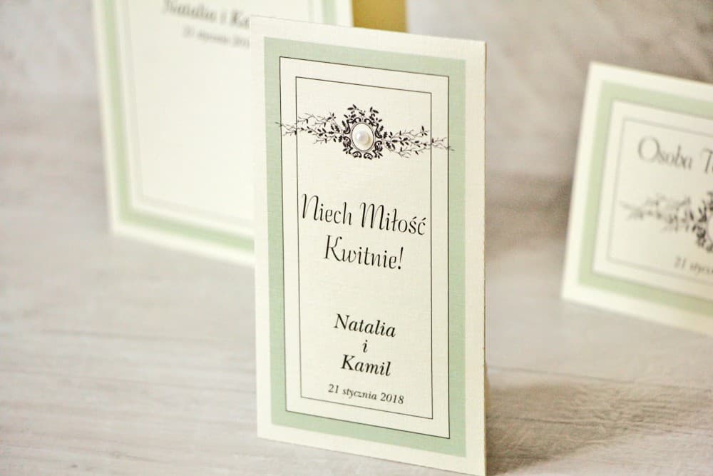 Nasiona Niezapominajki z Koronką i Cyrkonią, Personalizowane | Oryginalne Podziękowania dla Gości Weselnych | Z Koronką nr 8
