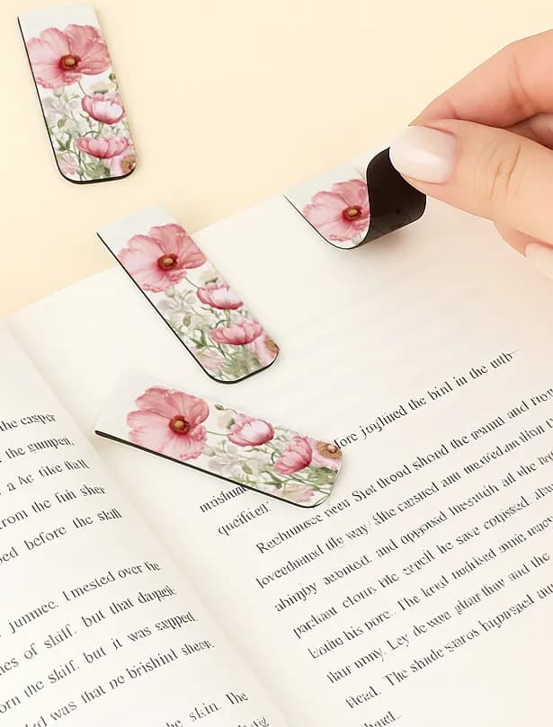 Personalizowana zakładka do książki jako prezent dla gości | Upominki ślubne z motywem polnych kwiatów boho | Impresja nr 1 - 2