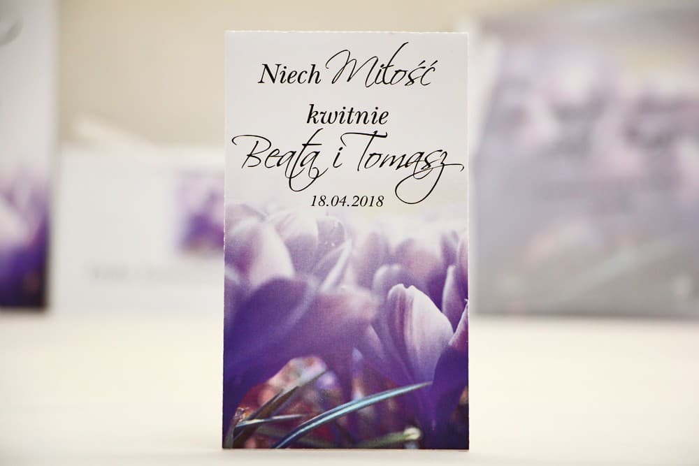 Nasiona Niezapominajki z Krokusami, Eko Podziękowania dla Gości | Upominki dla Gości Weselnych | Elegant nr 14