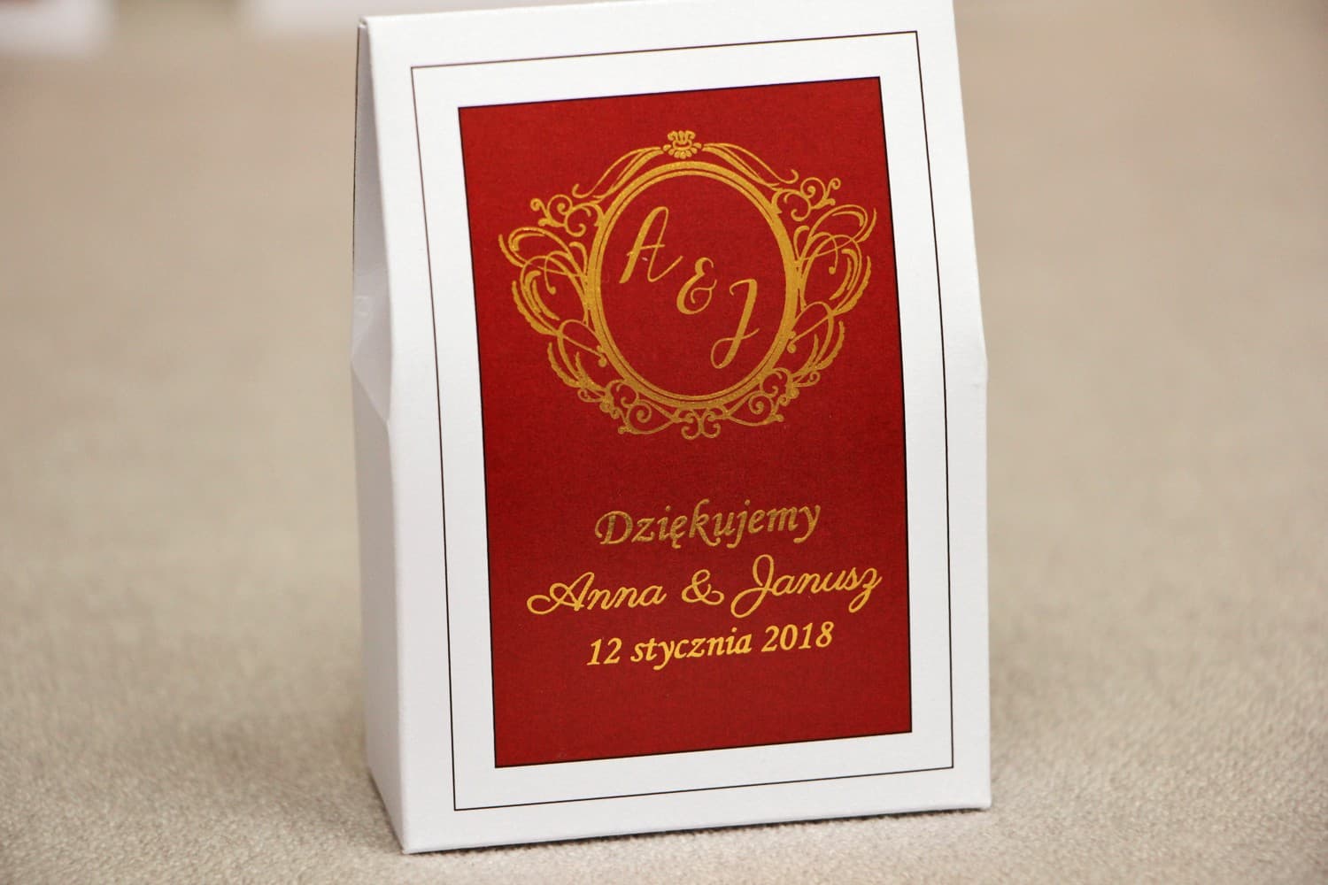 Złocone Pudełeczka z Cukierkami | Podziękowania dla Gości Weselnych | Sonata nr 3