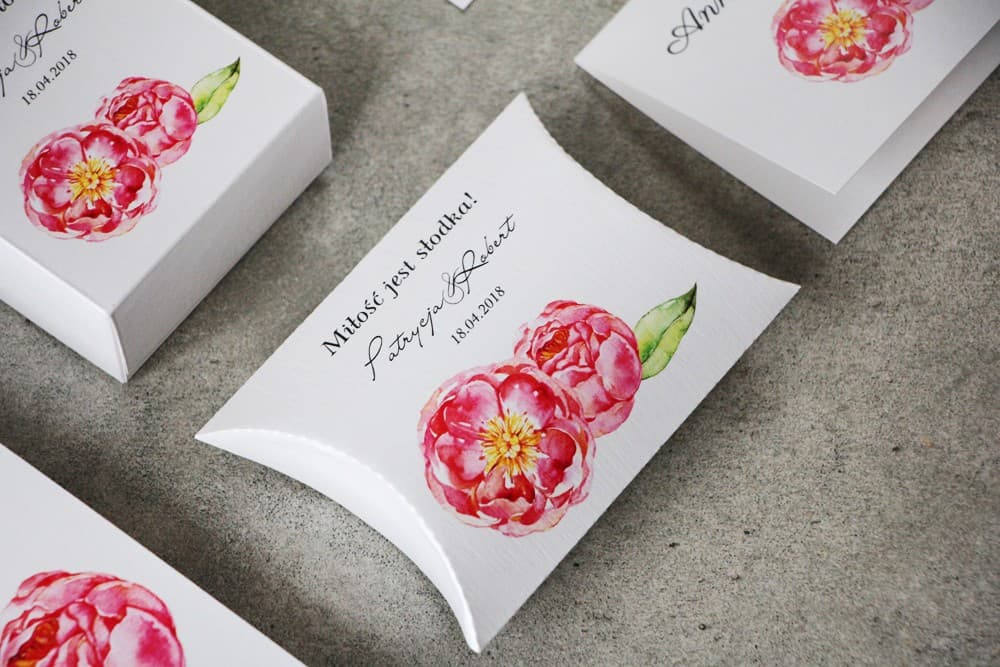 Pistacjowe Pudełeczka Poduszeczki ze Słodyczami | Personalizowane Podziękowania dla Gości Weselnych | Pistacjowe nr 6