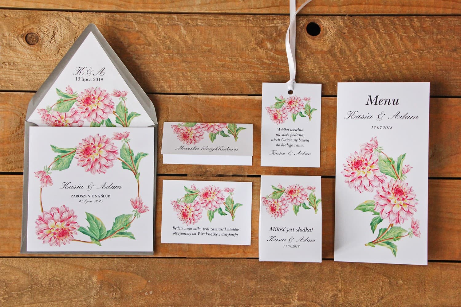 Próbki Zaproszeń Ślubnych Zestaw Papeterii | Sprawdź Jakość Przed Zakupem | Kalia nr 4
