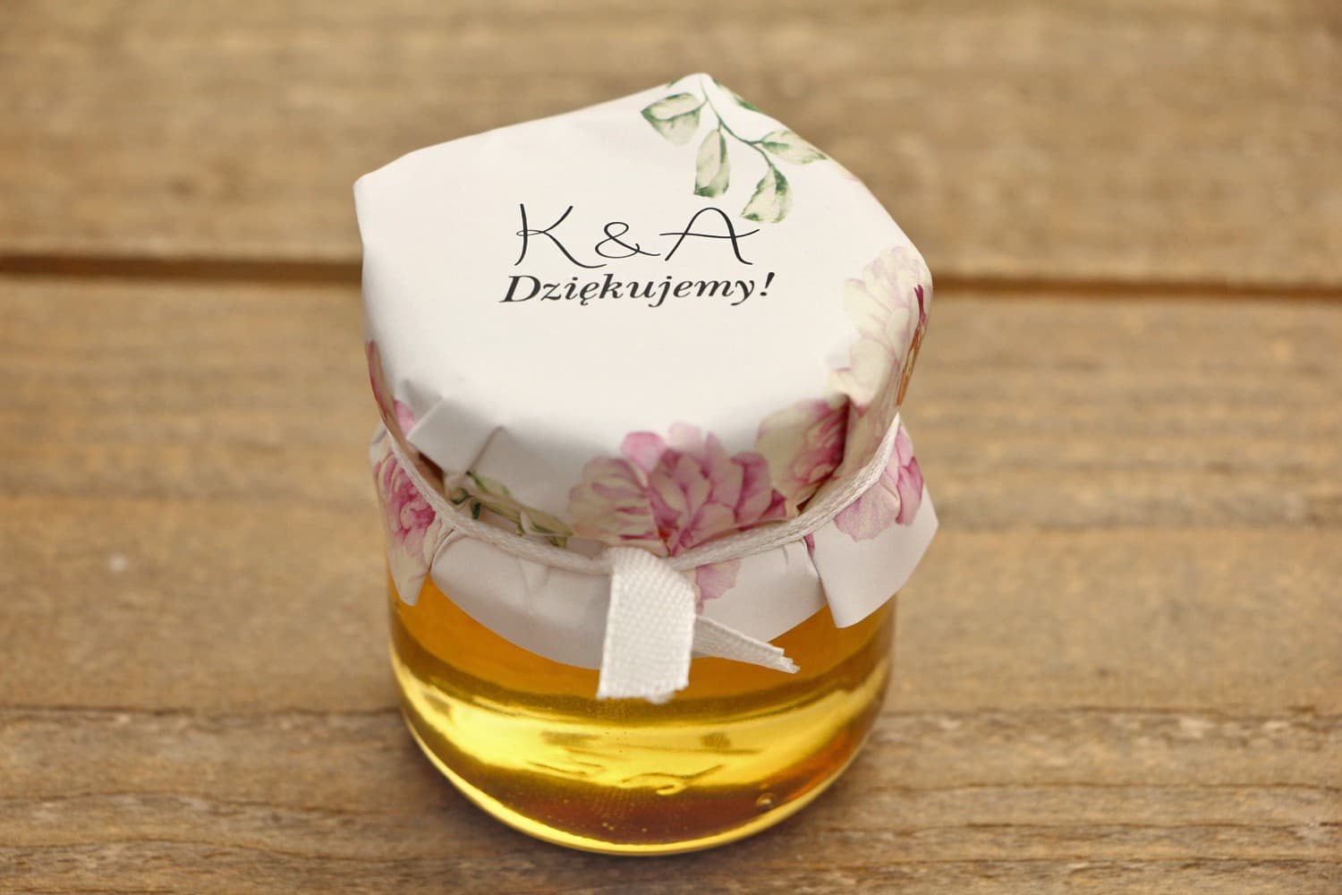 Miodki Ślubne Kalia nr 6 – Polski Miód Wielokwiatowy z Motywem Róż
