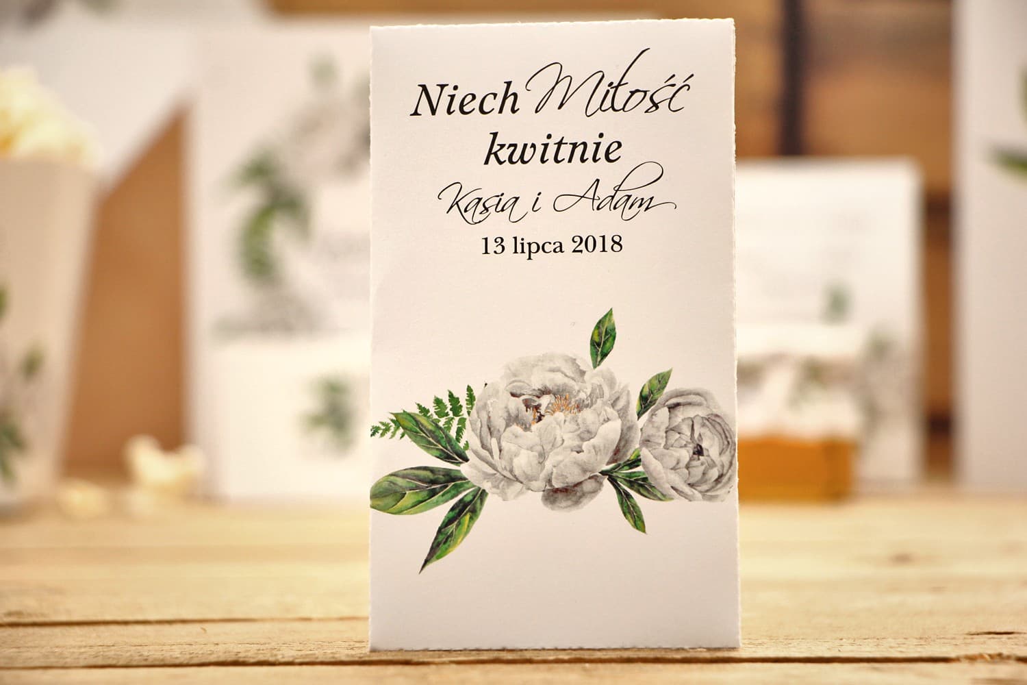 Nasiona Niezapominajki z Piwonią | Eko Podziękowania dla Gości Weselnych | Kalia nr 8