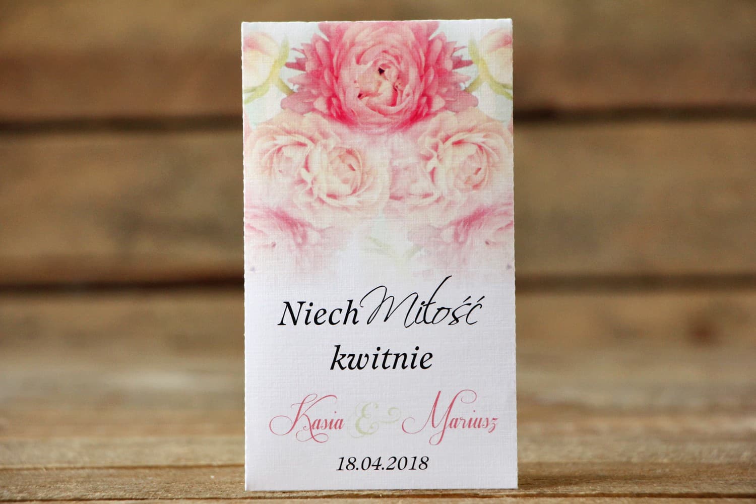 Nasionka Niezapominajki z Piwoniami, Eko Upominki | Podziękowania dla Gości Weselnych | Malowane Kwiaty nr 9