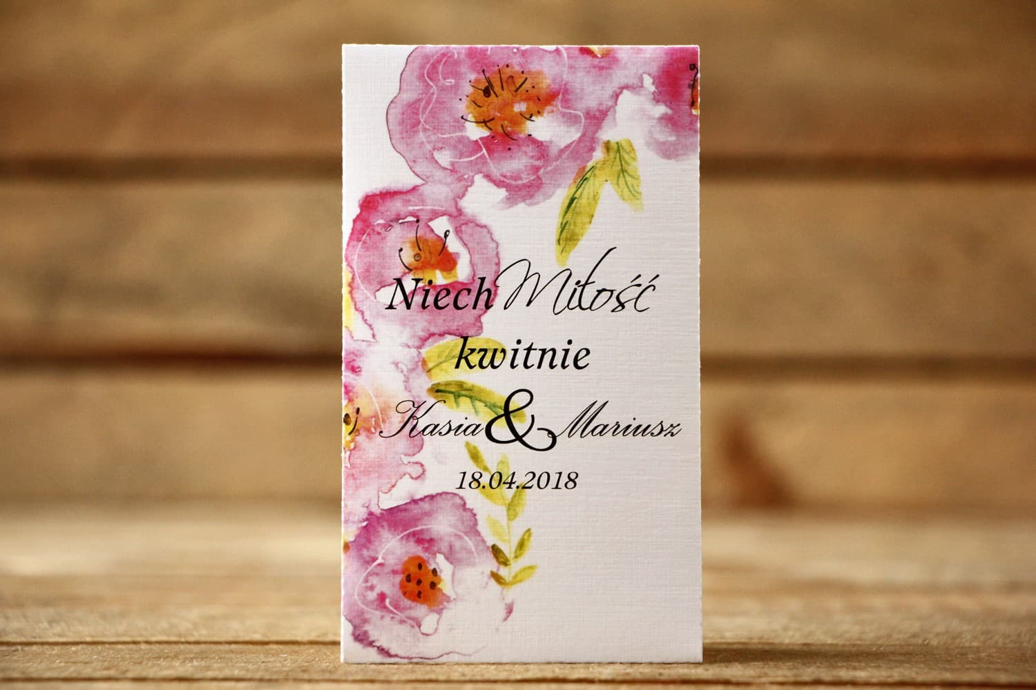 Podziękowania dla Gości Nasionka Niezapominajki | Eko Upominki Weselne z Kwiatami | Malowane Kwiaty nr 20