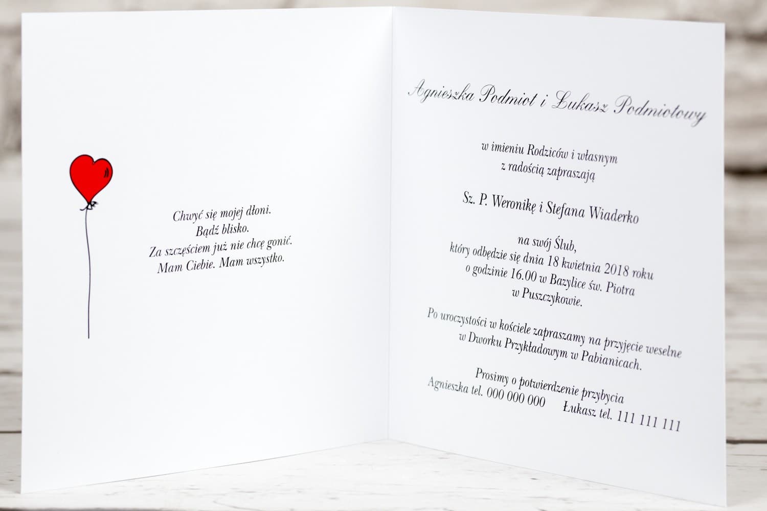 Zaproszenia ślubne z humorem i rysunkiem tańczącej pary – Bueno nr 4 - 2