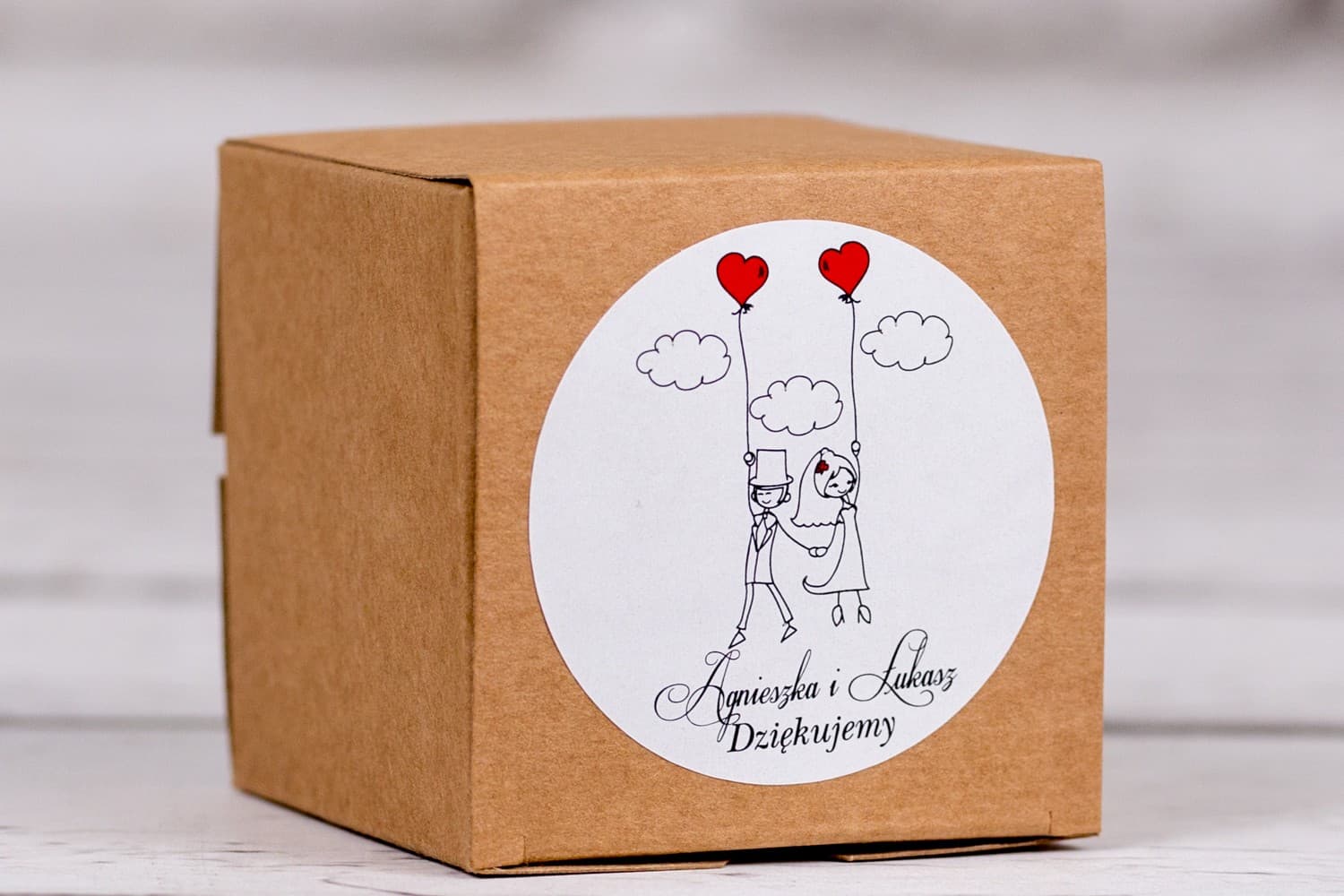 Zabawne Pudełeczka Eko z Parą Młodą na Słodycze | Podziękowania dla Gości Weselnych | Eko Bueno nr 7