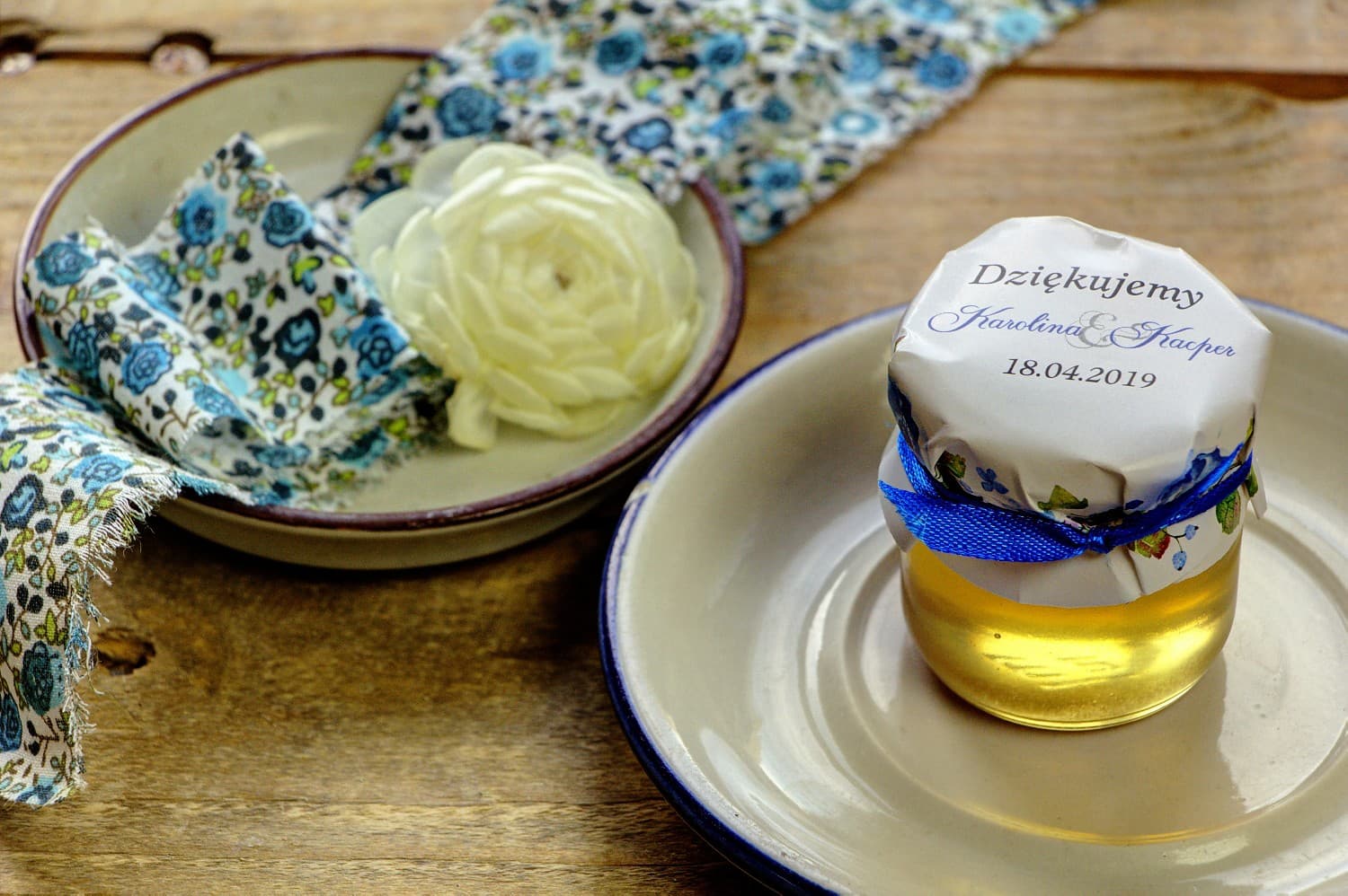 Polski Miód w Słoiczku Akwarele nr 5 – Słodki Upominek z Motywem Chabrów