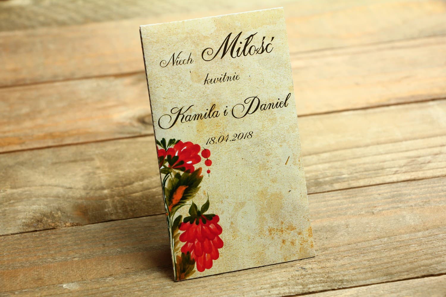 Nasiona Niezapominajki Podziękowania dla Gości | Upominki Weselne w Stylu Folk, Ludowe | Folk nr 7