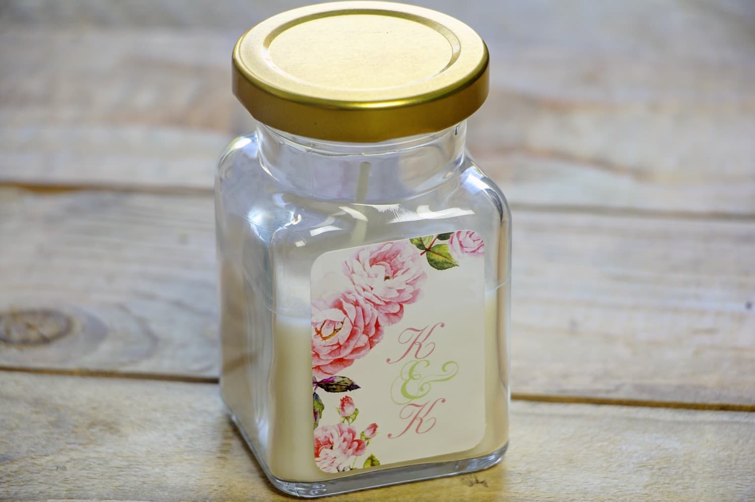 Świeczka Sojowa Akwarele nr 19 – Podziękowanie dla Gości z Motywem Róż