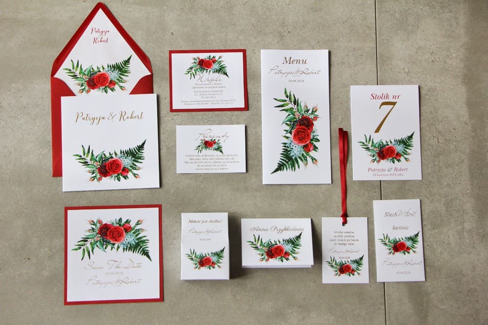 Zaproszenie Weselne Cykade nr 2 – Złocenie i Paproć - 3