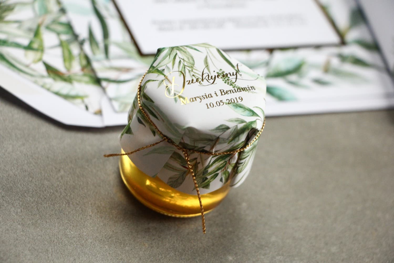 Miodki Ślubne Flores Nr 3 – Słodkie Podziękowanie dla Gości z Motywem Botanicznym