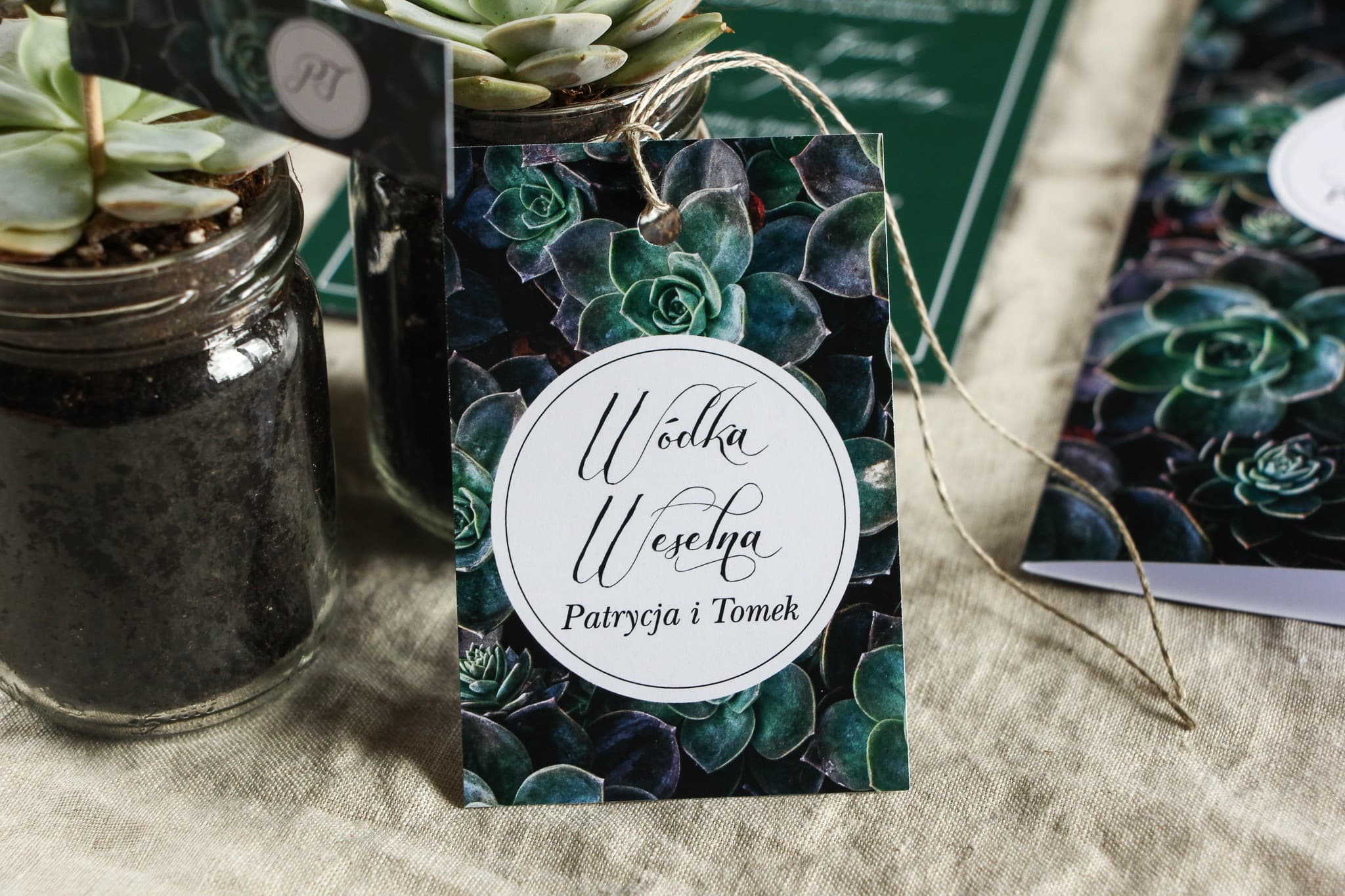 Botaniczne Zawieszki na Wódkę Weselną Eukaliptus | Przywieszki na Alkohol z Wierszykiem | Botanik nr 3