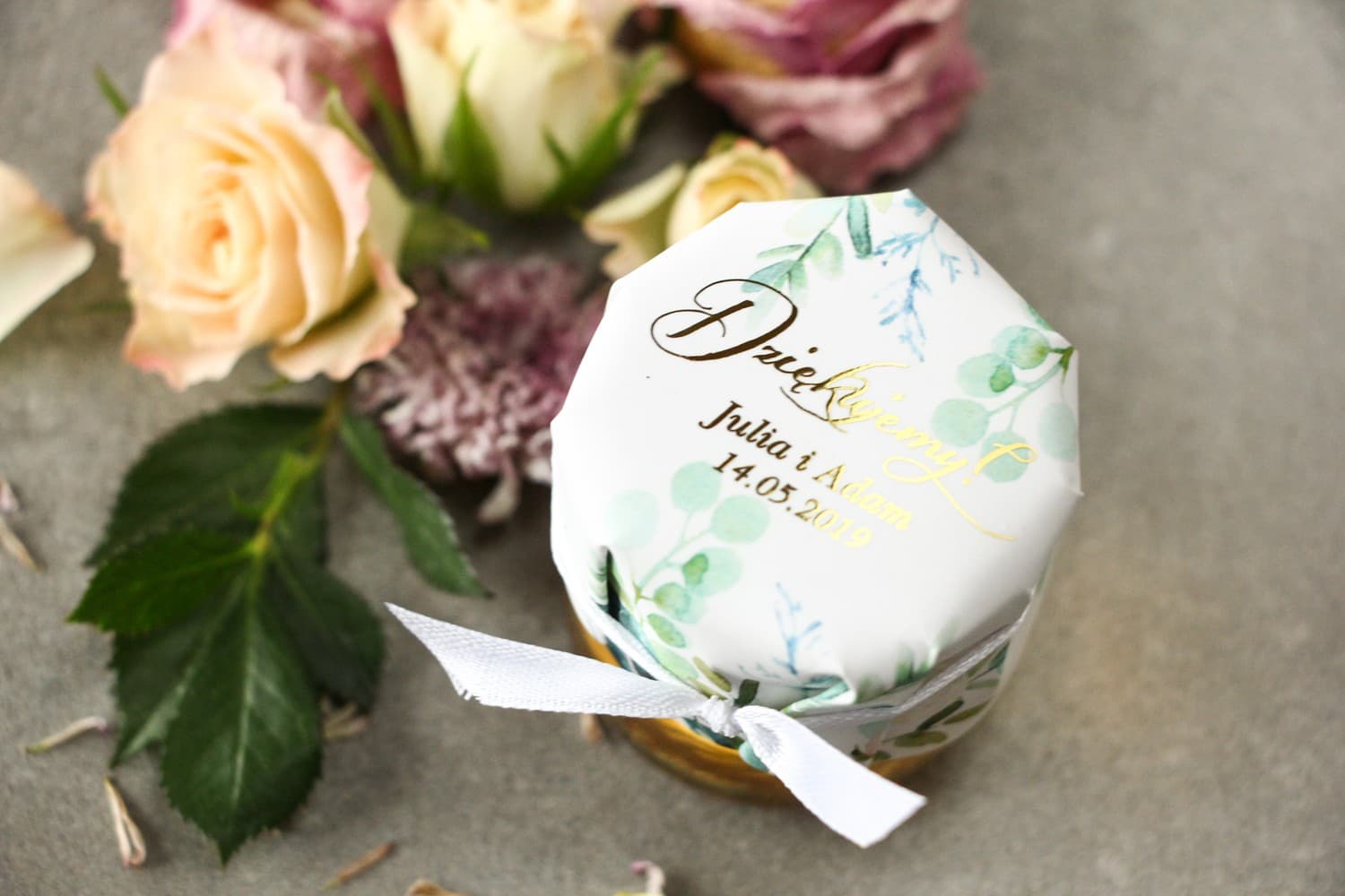 Miód Wielokwiatowy Rubin nr 2 – Elegancki Upominek z Różowym Złoceniem