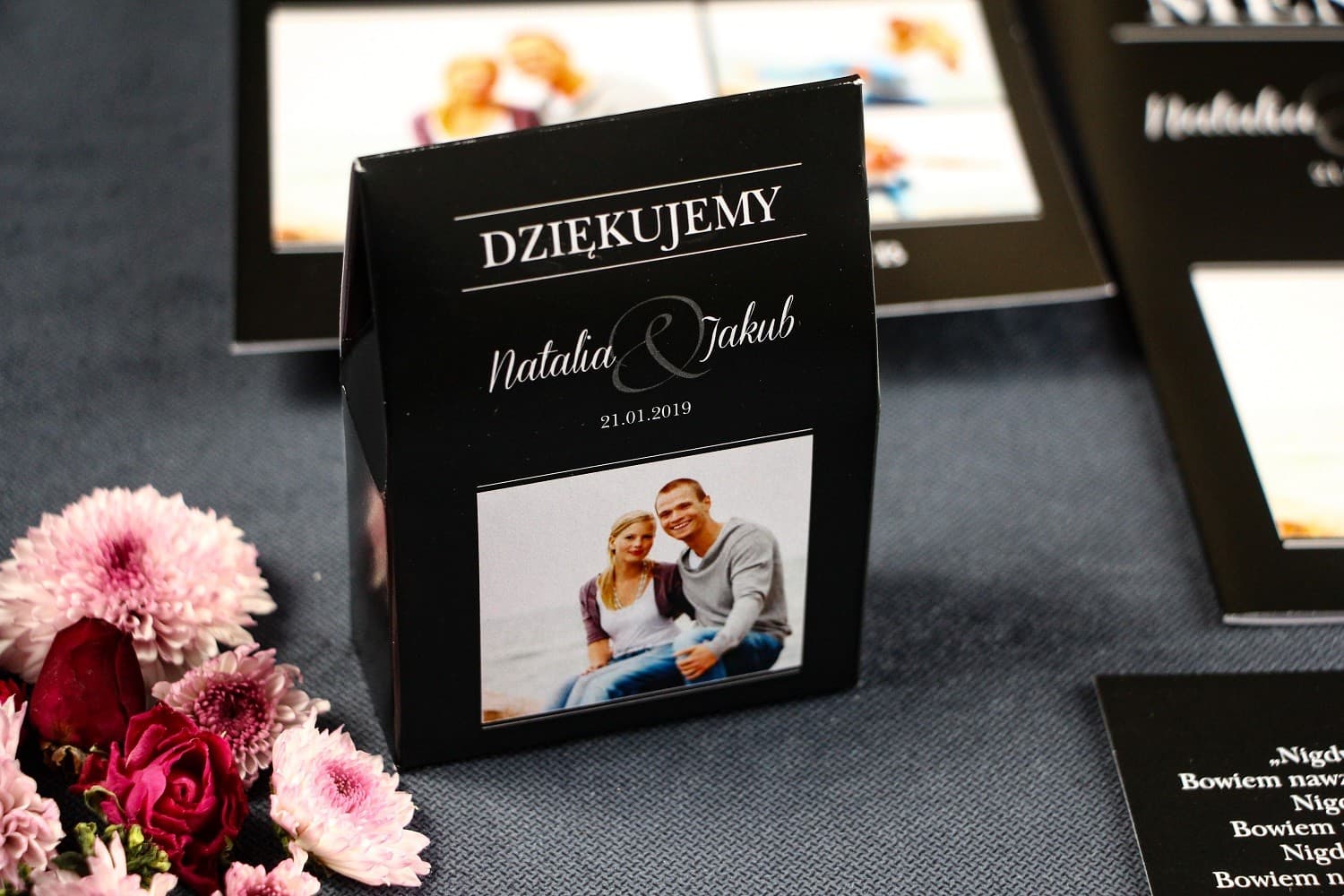 Pudełeczka ze Zdjęciem na Podziękowania dla Gości | Personalizowane Upominki Weselne | Ze Zdjęciem nr 1