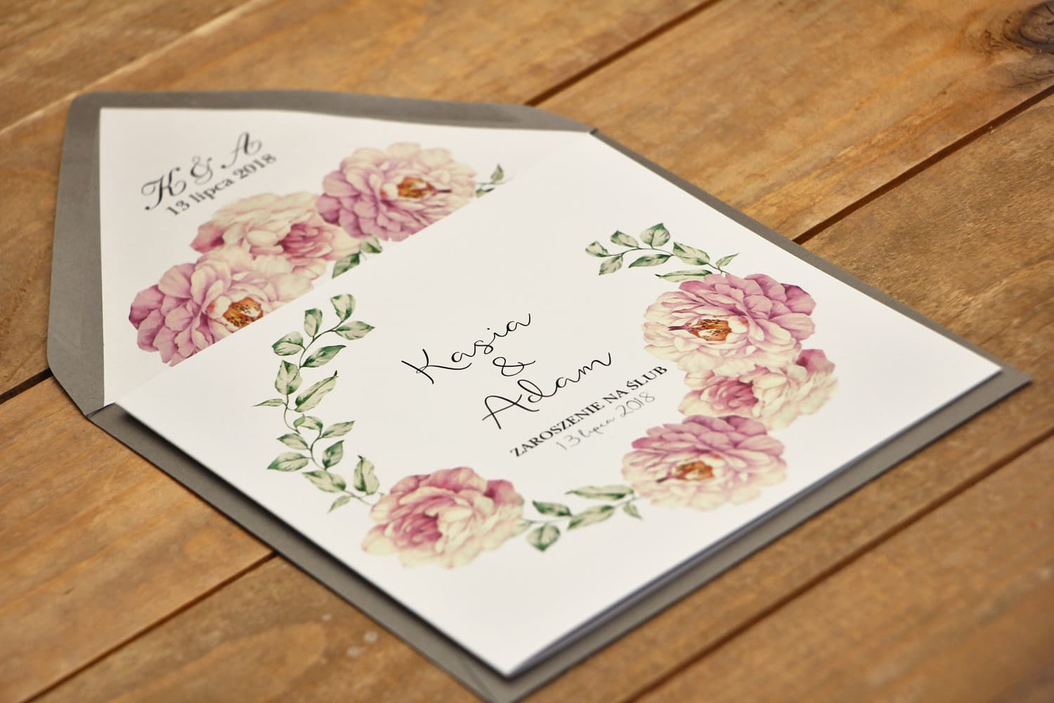 Próbka Zaproszenia Ślubnego - Sprawdź jakość i kolory przed zakupem | Zamów próbki zaproszeń | Kalia nr 6