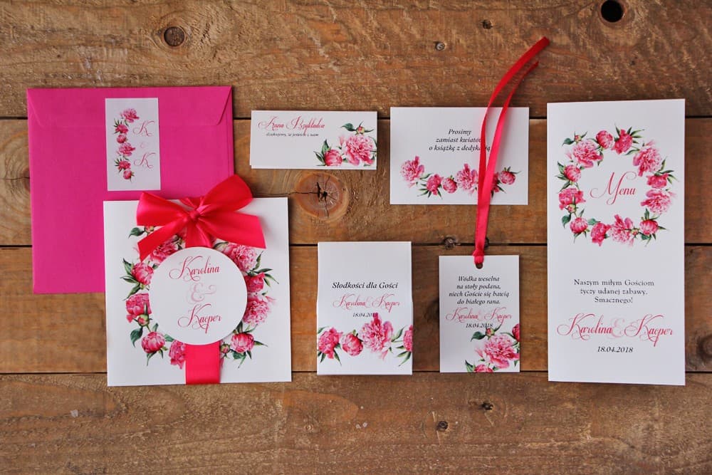 Zestaw Próbek Papeterii Ślubnej, Sprawdź Jakość Druku i Papieru | Próbki Zaproszeń Ślubnych Akwarele | Akwarele nr 6