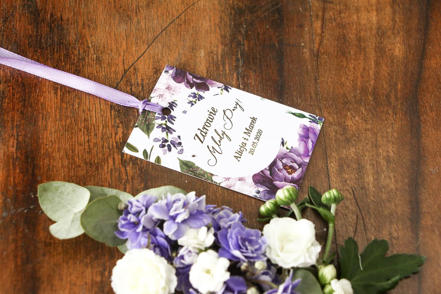 Złocone zawieszki na wódkę z lawendą | Eleganckie przywieszki na alkohol glamour | Soreli nr 4