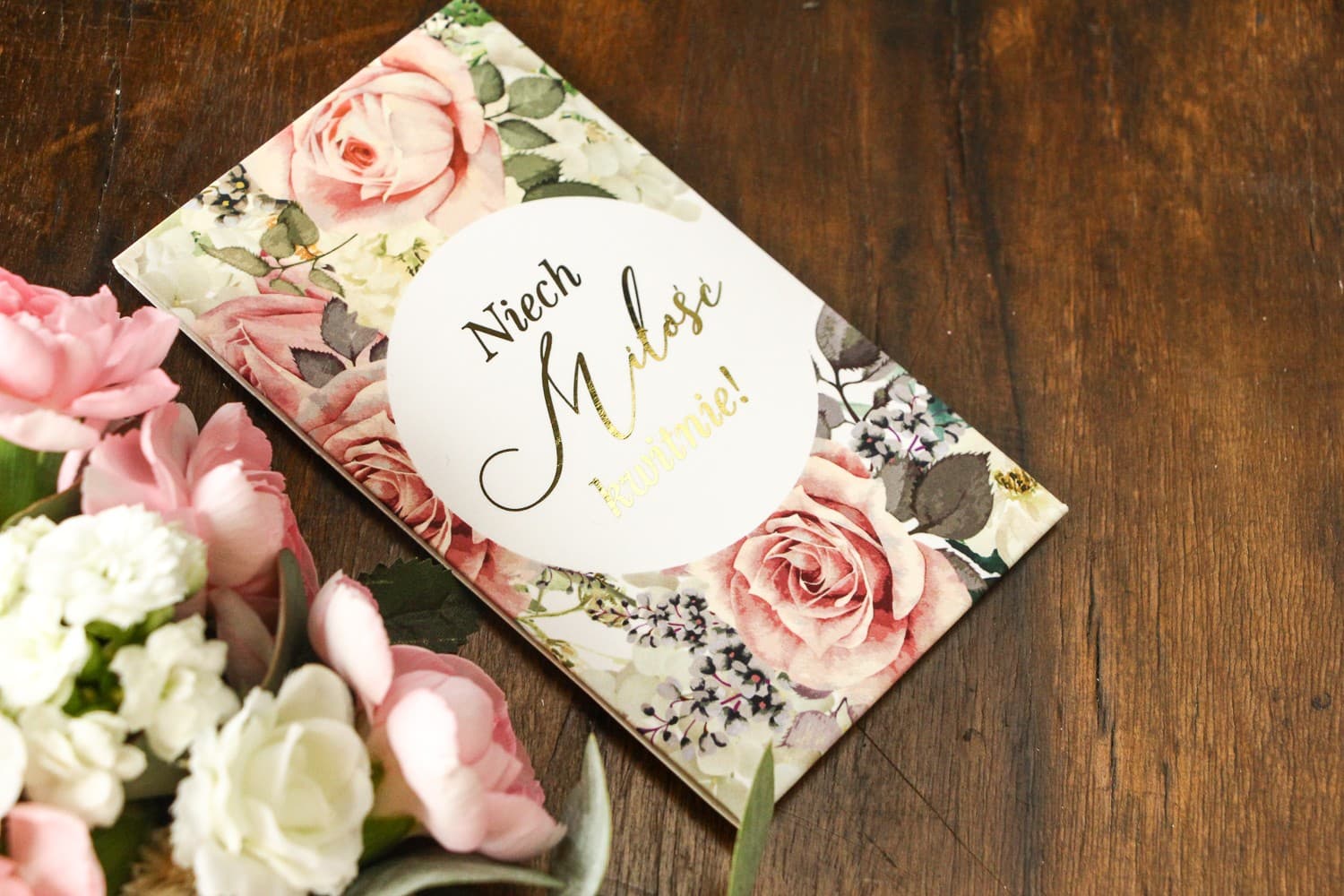 Złocone Podziękowania dla Gości Nasionka Niezapominajki | Upominki Glamour z Różą i Hortensją | Soreli nr 3