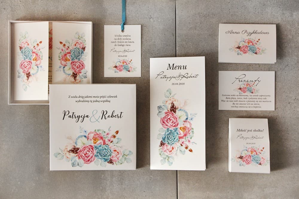 Zestaw Próbek Papeterii Ślubnej: Zaproszenie, Winietka, Menu | Próbki Zaproszeń Ślubnych Pistacjowych | Pistacjowe nr 24