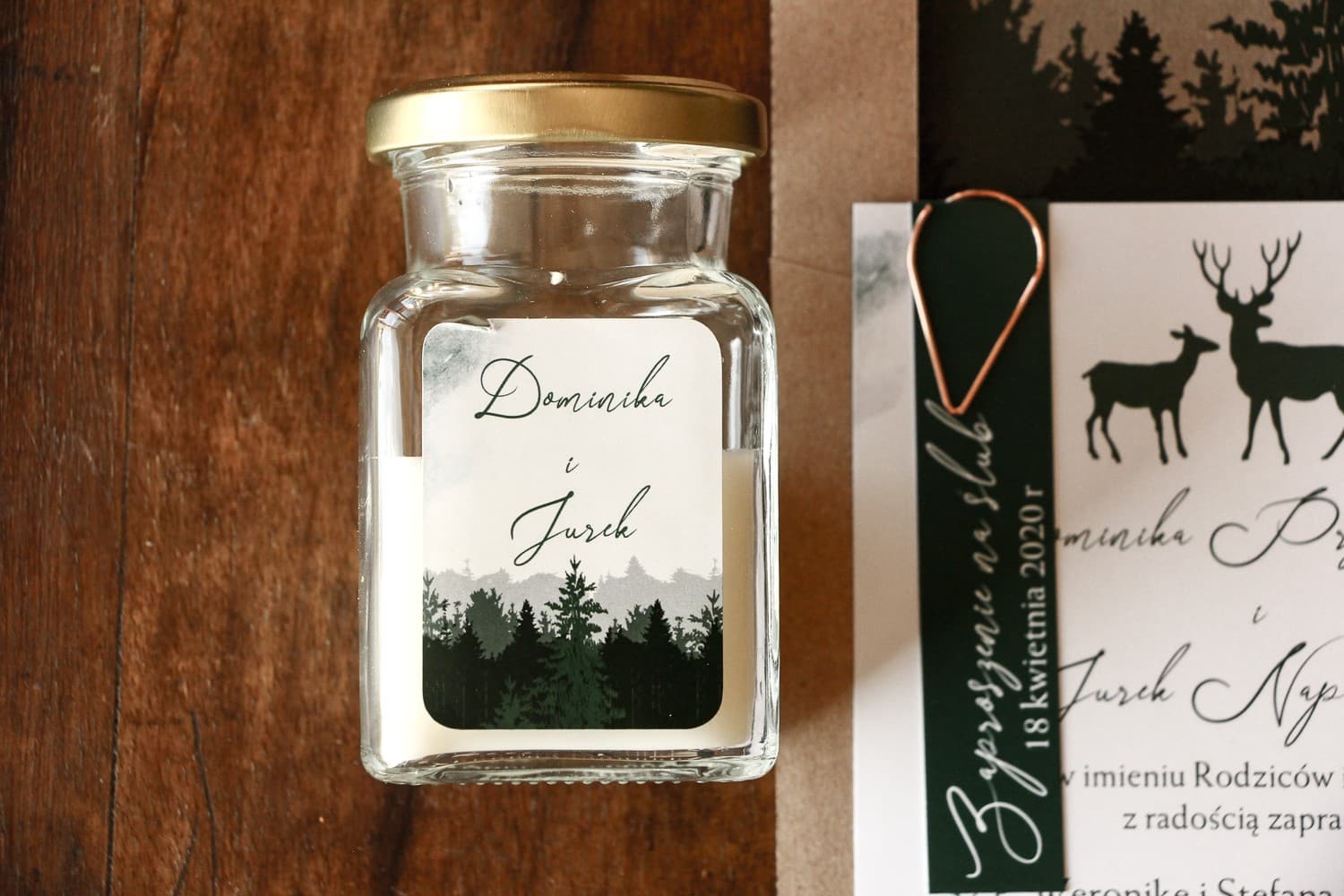 Świeczka Sojowa Delize nr 1 – Podziękowanie dla Gości z Motywem Jelenia