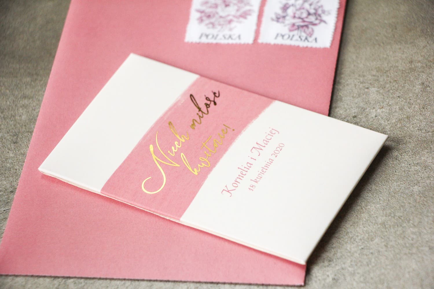 Nasionka Niezapominajki Podziękowania dla Gości Akwarela Złocone | Upominki dla Gości Weselnych | Verte nr 2