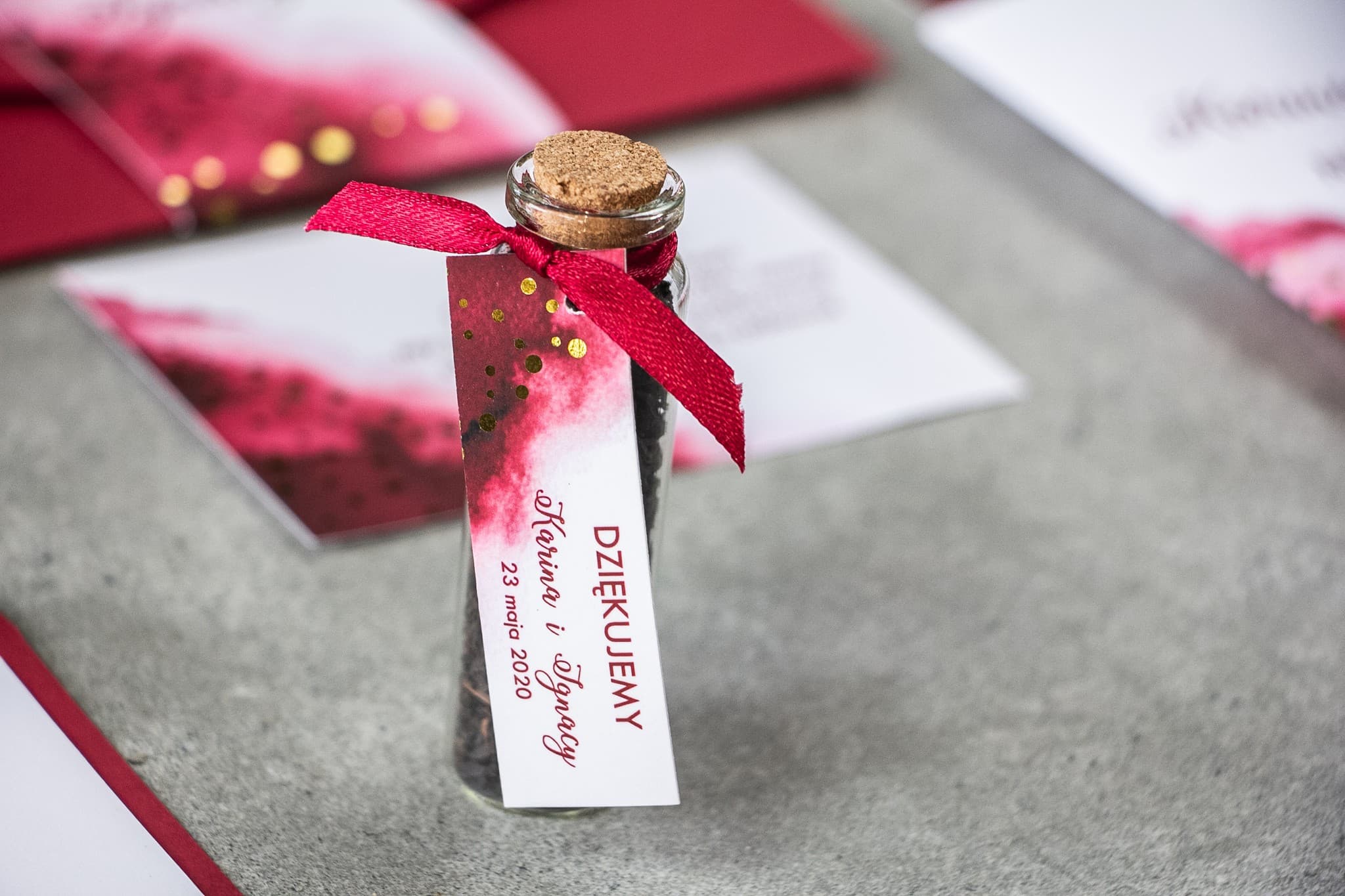 Eleganckie Podziękowania dla Gości Herbata w Fiolce | Upominki dla Gości Weselnych | Bakarto nr 2